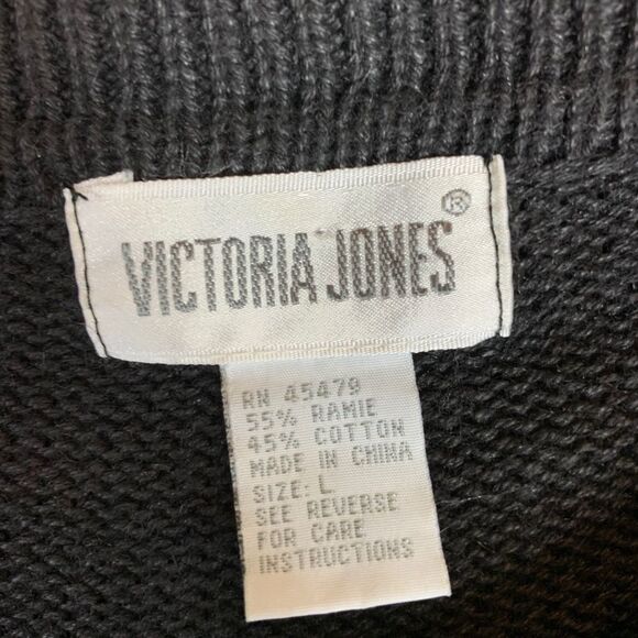 Victoria Jones Vintage Embellished Turquoise Beaded Tunic Sweater - Picture 6 of 12